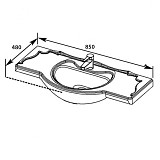 Раковина для тумбы Aquanet Yatao 85 YB-1085