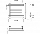 Полотенцесушитель водяной Aquanet Largo 600x500, хром 00266744