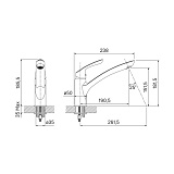 Смеситель для кухни, Kitchen Line, IDDIS, K10SB00i05