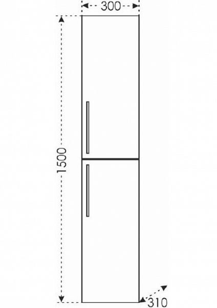 Колонна подвесная Венера 30 бежевый дуб Санта 521001