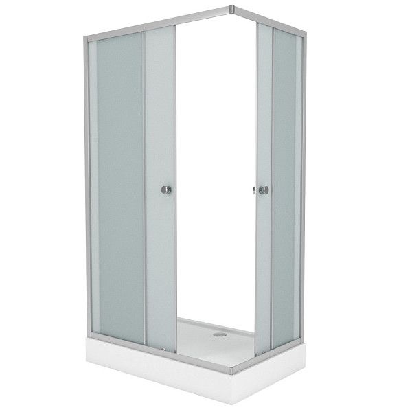 Душ. уголок NG-012-14Q (1200х800х1950) низкий поддон(13см) стекло МАТОВОЕ, 2 места