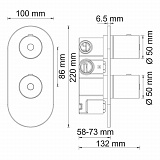 Термостатический смеситель для ванны и душа Wasserkraft Berkel 4833 Thermo
