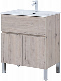 Тумба под раковину Aquanet Алвита New 70 1 ящик, 2 дверцы, дуб веллингтон белый 00303902