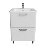 Тумба напольная, белая, 60 см, Brick, IDDIS, BRI60WFi95. Подходит ум. 0106000i28