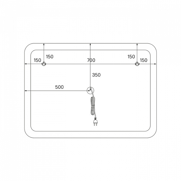 Зеркало с подсветкой, 100 см, Esper, IDDIS, ESP1000i98