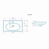 Мебельная раковина Модерн 85