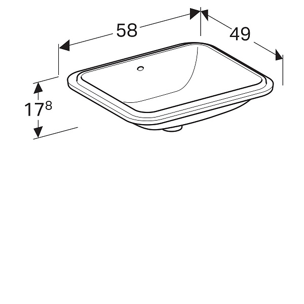 Раковина встраиваемая Geberit VariForm 58 500.764.01.2