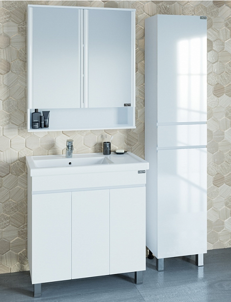 Тумба под раковину напольная Марс 80 3 двери Санта 700217