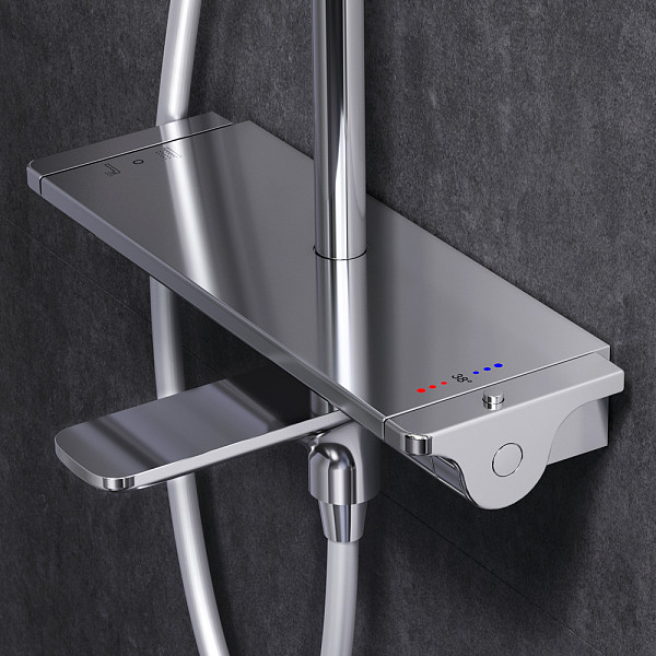 F0770A500 Spirit V2.0 душ.система, набор: смеситель д/ванны/душа с термостатом, верхн. душ d 250 мм,