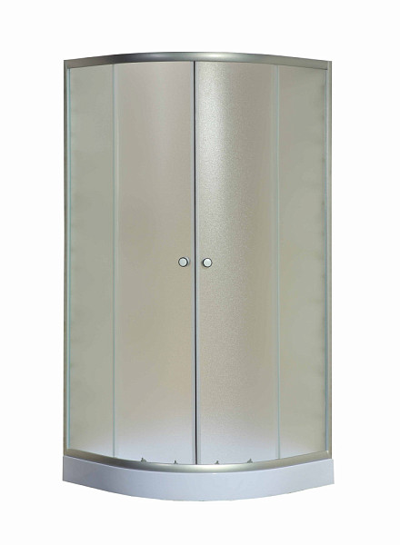 Душ. уголок NG-003-14 (800х800х1950) низкий поддон стекло МАТОВОЕ 2 места