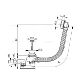 Слив-перелив для ванны AlcaPlast A51B автомат комплект белый