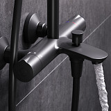 F0780522 Like душ.система, набор: смеситель д/ванны/душа с термостатом, верх.душ.d 220 мм, ручной ду