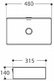 Раковина Aquanet Perfect-2-MB 48 черный матовый PERFECT-2-MB