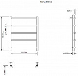 Полотенцесушитель электрический Aquanet Fiona 60х50 Тэн справа 00281994