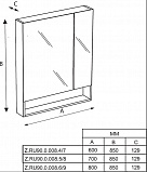 Зеркальный шкаф Roca The Gap 60 фиолетовый ZRU9302751