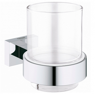 Стакан с держателем для зубных щеток Grohe Essentials Cube 40755001 Хром