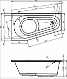Акриловая ванна Riho Delta 150х80 правая B066007005