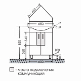 Тумба  под раковину Аврора угловая Санта 216001