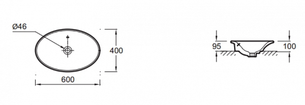 Раковина Jacob Delafon 60х40 см Presquile E4439-00