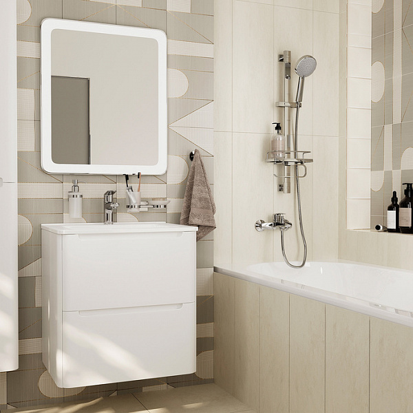 TSH1601 Душ.гарнитур(стойка 760мм,лейка 5F D120мм,шланг нерж.сталь 1,5м)