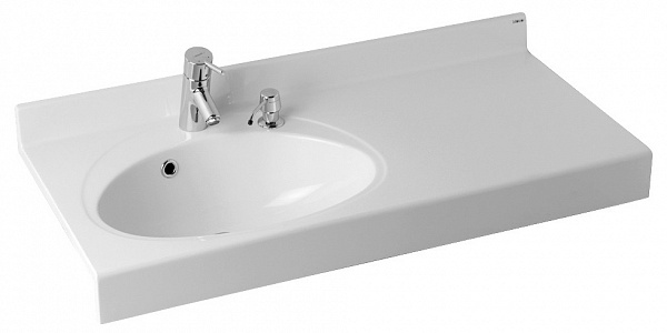 Раковина под тумбу Акватон - ОТЕЛЬ 3/100 левая с навесами 1A70073NOT01L