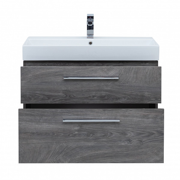 Тумба под раковину Aquanet Nova 85 (Slim Synergy) дуб рошелье, 2 ящика 00249921