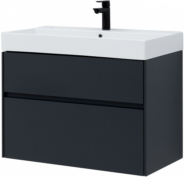 Тумба под раковину Aquanet Бруклин 85 антрацит матовый 00310142