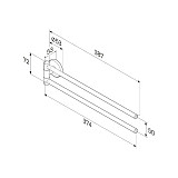 A85A32622 X-Joy, Двойная вешалка-вертушка для полотенец черный
