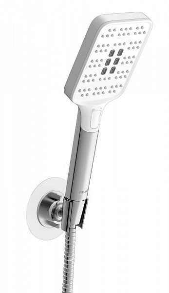 Душевой гарнитур FERRO (держатель лейки) 3 режима шланг 150 металл квадрат