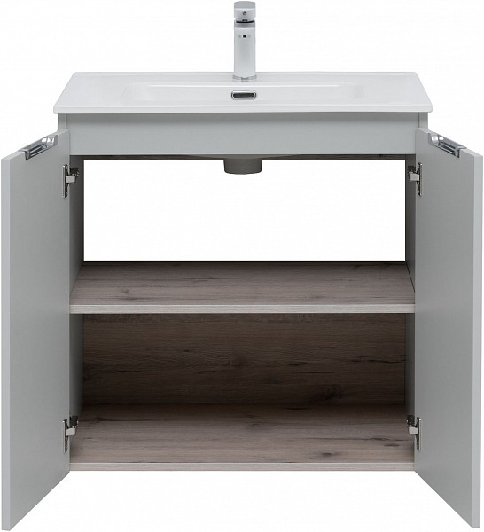 Тумба под раковину Aquanet Алвита new 70 2 дверцы, серый 00303903