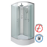 Душ.каб. NG-33974-14LBKT (900х700х2100-2400) средний поддон (26см) стекло МАТОВОЕ 4 места