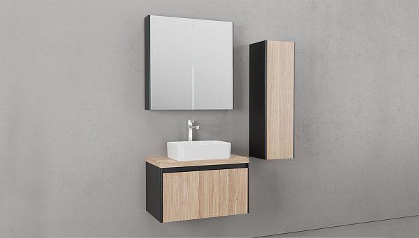 Шкаф-пенал Velvex Klaufs черный, шатанэ ppKLA.110-617.217