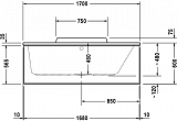 Акриловая ванна Duravit Dyrastyle 170x75 700297000000000