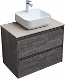 Тумба под раковину Aquanet Nova Lite 75 дуб серый (2 ящика) 00287890