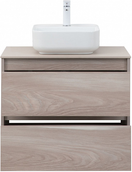 Тумба под раковину Aquanet Nova Lite 75 орех светлый (2 ящика) 00287885