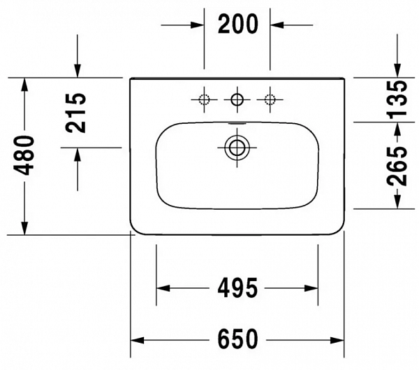 Раковина Duravit DuraStyle 232065
