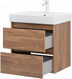 Тумба под раковину Aquanet Nova Lite 60 дуб шоколадный (2 ящика) 00287879