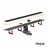 Душевой лоток Pestan Confluo Premium Line 750 Black Glass Gold