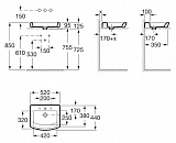 Раковина Roca Hall 52x44 327882000