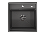 KS-5051, ГРАФИТ МАТОВЫЙ, стальная кухонная мойка KITCHEN SPACE