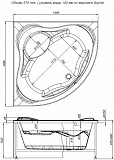 Акриловая ванна Aquanet Malta New 150x150 (с каркасом) 00205410