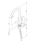 F8002700 Like, смеситель для умывальника с поворотным изливом, хром, шт.