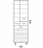 Шкаф-пенал Corozo "Денвер 60 Z1", корзина