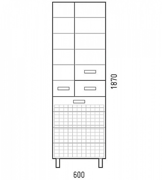 Шкаф-пенал Corozo "Денвер 60 Z1", корзина