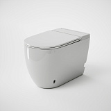 Унитаз GR-PR-5502 impuls (570*360*450) БЕЛЫЙ напольный с тонкой крышкой, 1 место