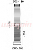 Труба фановая гофрированная армированная Wirquin L290-640 мм, D110 мм, для выпуска унитаза