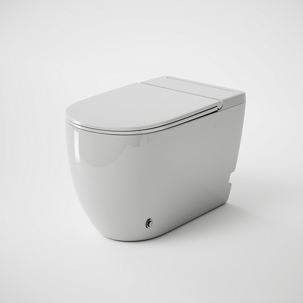 Унитаз GR-PR-5502 impuls (570*360*450) БЕЛЫЙ напольный с тонкой крышкой, 1 место