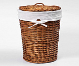 Плетеная корзина для белья с крышкой Wasserkraft Leine WB-350-L