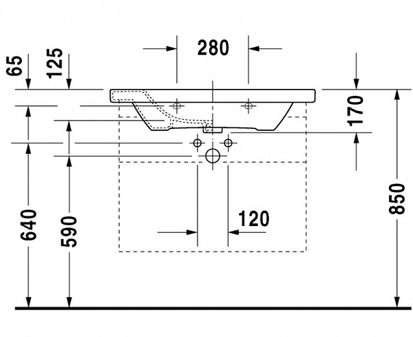 Раковина Duravit DuraStyle 232080