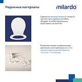 Сиденье для унитаза, полипропилен, 010, Milardo, 010PP00M31
